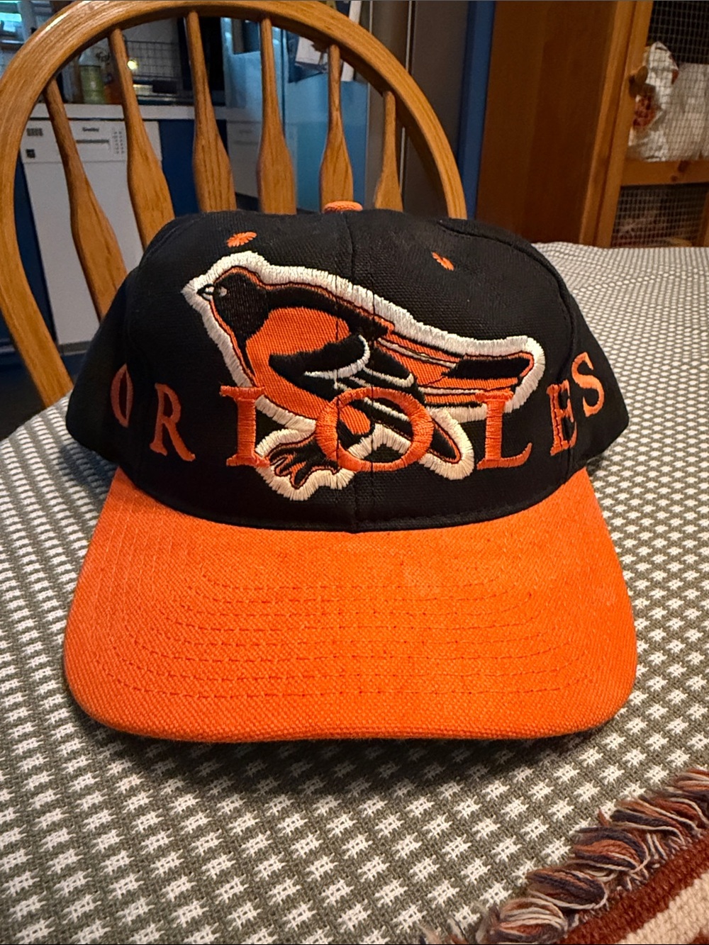 Vintage 90s Baltimore Orioles “The Game” Snapback Hat Made in USA Big Logo MLB